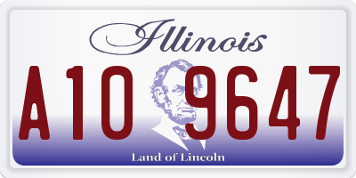 IL license plate A109647