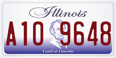 IL license plate A109648