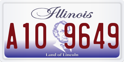 IL license plate A109649