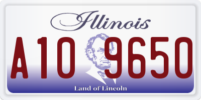 IL license plate A109650