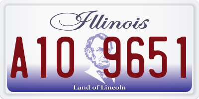 IL license plate A109651