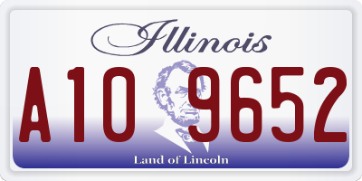 IL license plate A109652
