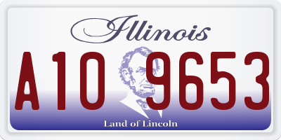 IL license plate A109653