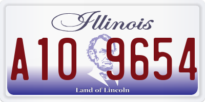 IL license plate A109654