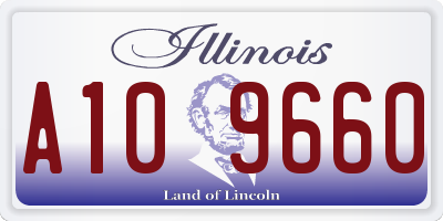 IL license plate A109660