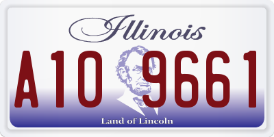IL license plate A109661