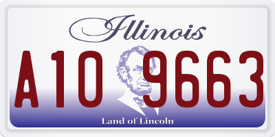 IL license plate A109663