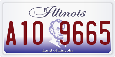IL license plate A109665