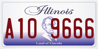 IL license plate A109666