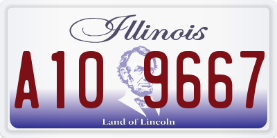 IL license plate A109667