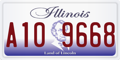 IL license plate A109668