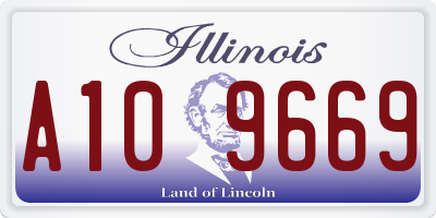 IL license plate A109669