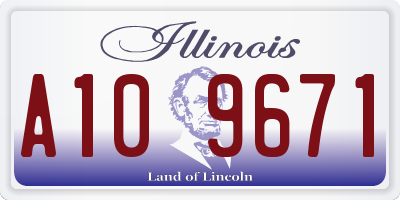 IL license plate A109671