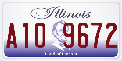 IL license plate A109672