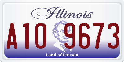IL license plate A109673