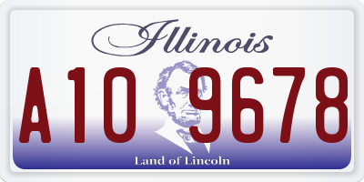 IL license plate A109678