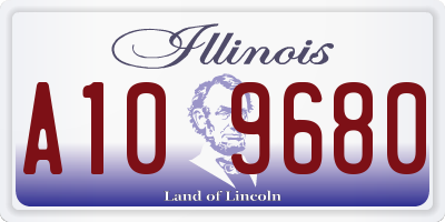 IL license plate A109680