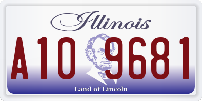 IL license plate A109681