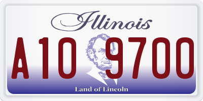 IL license plate A109700