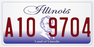IL license plate A109704