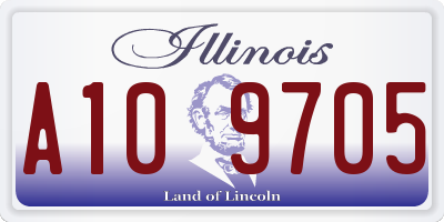 IL license plate A109705