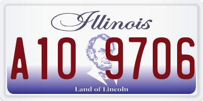 IL license plate A109706