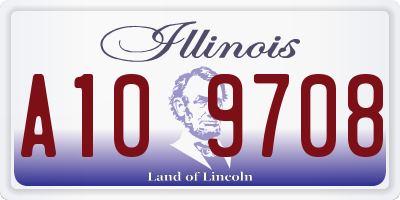 IL license plate A109708