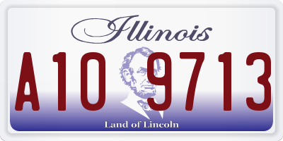 IL license plate A109713