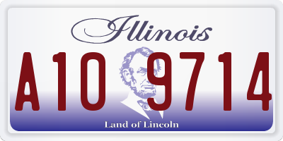 IL license plate A109714