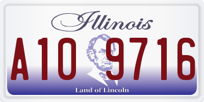IL license plate A109716