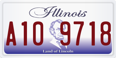 IL license plate A109718