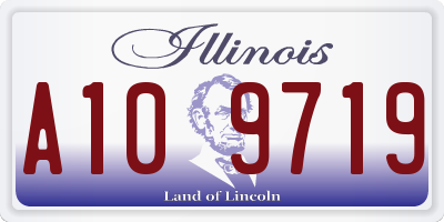 IL license plate A109719
