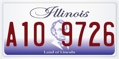 IL license plate A109726