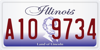 IL license plate A109734