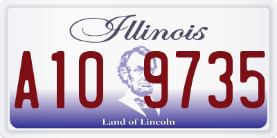 IL license plate A109735