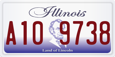 IL license plate A109738