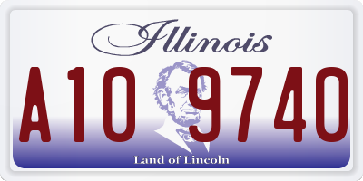 IL license plate A109740