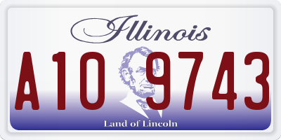 IL license plate A109743