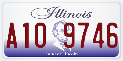 IL license plate A109746