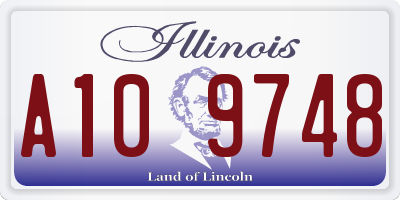 IL license plate A109748