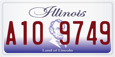 IL license plate A109749