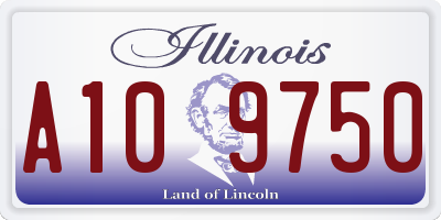 IL license plate A109750