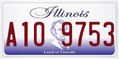 IL license plate A109753