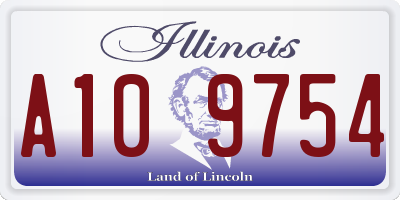IL license plate A109754