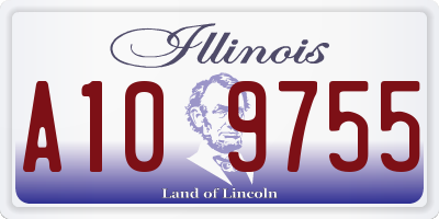 IL license plate A109755