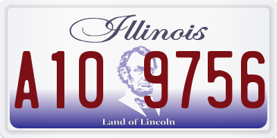IL license plate A109756