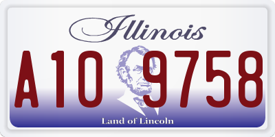 IL license plate A109758