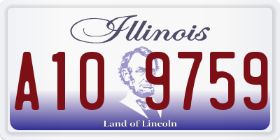 IL license plate A109759