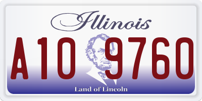IL license plate A109760