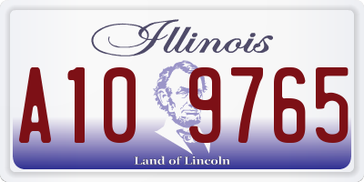 IL license plate A109765